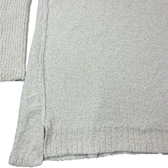 Caslon Boucle Knit Tunic Sweater Long Sleeves V-Neck Ivory Knit Pullover - Picture 10 of 16